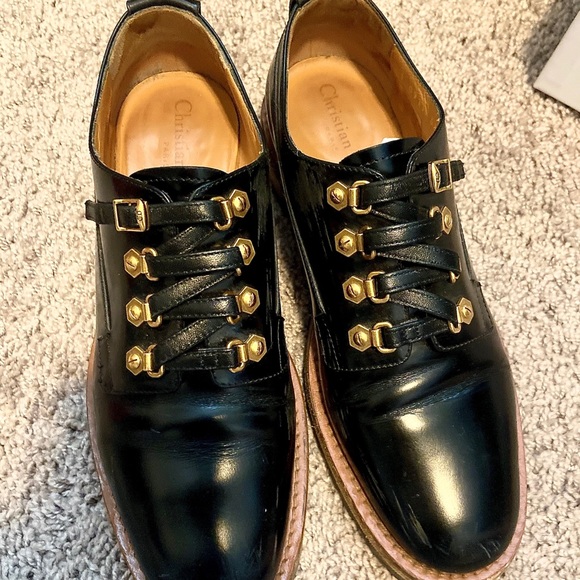 Christian Dior Black Matt Calfskin Derby - Size 38 - Picture 2 of 8